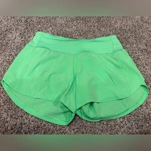 Lululemon Athletica Mint Green Speed Up Shorts